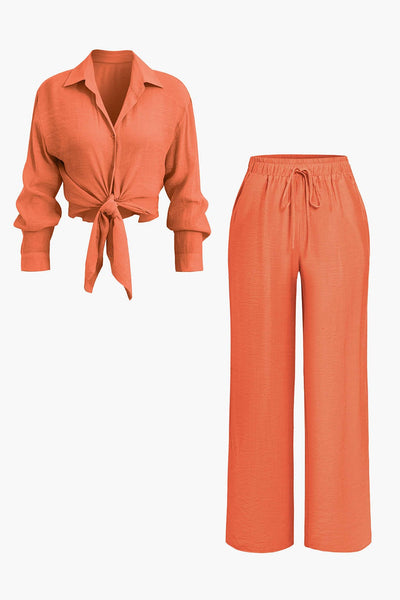 Amber | Luftiges Zweiteiler-Set mit Bluse und weiter Hose