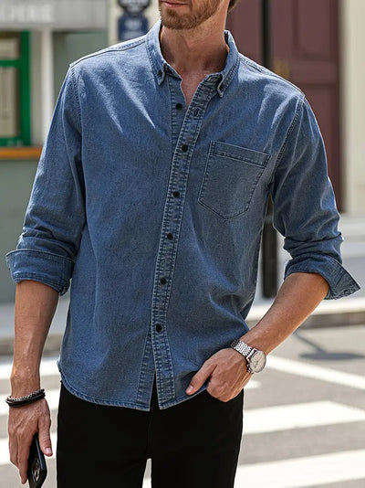 Daniel | Lässiges Langärmelig Denim-Hemd im klassischen Look