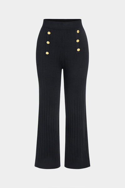 Diana | Elegantes Zweiteiler-Set mit Strickjacke & Wide-Leg-Hose