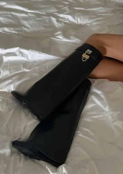 Sophie | Hochwertige Hilary-Stiefel aus Schwarzem Rindsleder – Eleganz und Qualität Zendoo.de