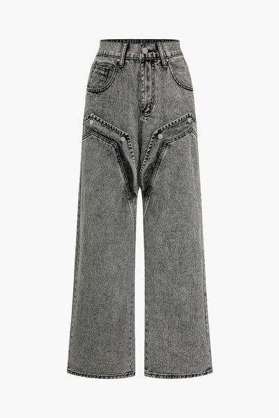 Lara | Hosen mit weitem Bein und asymmetrischen Details