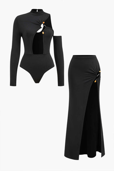 Nele | Elegantes Cut-Out-Zweiteiler-Set mit Maxi-Rock