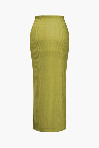 Nadine | Eleganter Twisted-Skirt-Zweiteiler mit Crop-Top