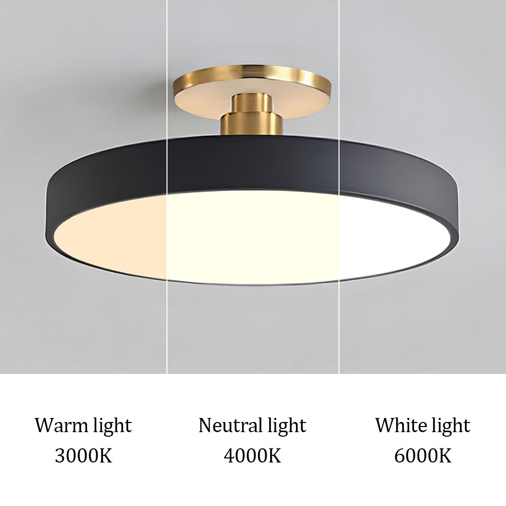 LuxLume | Moderne LED-Deckenleuchte mit edlen Goldakzenten