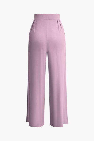 Lara | Elegantes Zweiteiler-Set mit Schleifen-Bandeau & Weitbein-Hose