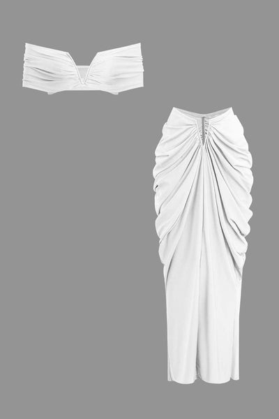 Desiree | Elegantes Off-Shoulder-Set mit Drapierung