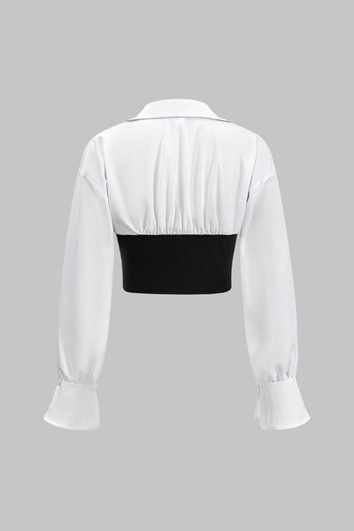 Martina | Elegantes Zweiteiler-Set mit Corsagen-Bluse & Bleistiftrock