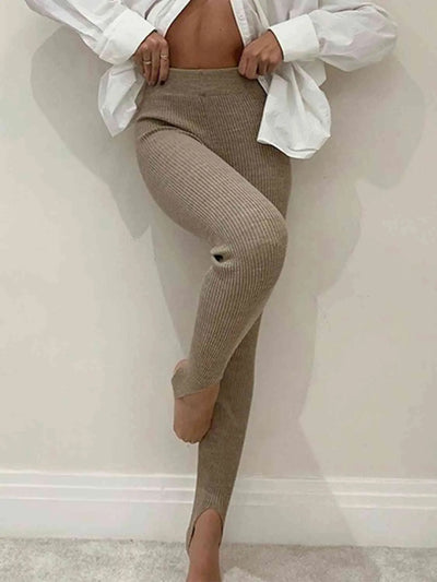 Clara | Gerippte Mid-Waist-Leggings – Komfort und Stil für Jeden Tag Zendoo.de