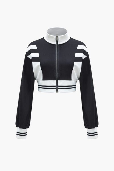 Christa | Sportliches Zweiteiler-Set mit Cropped-Jacke & weiter Hose