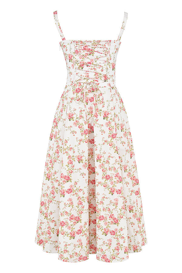Anna | Fuchsia Taillenformendes Midikleid