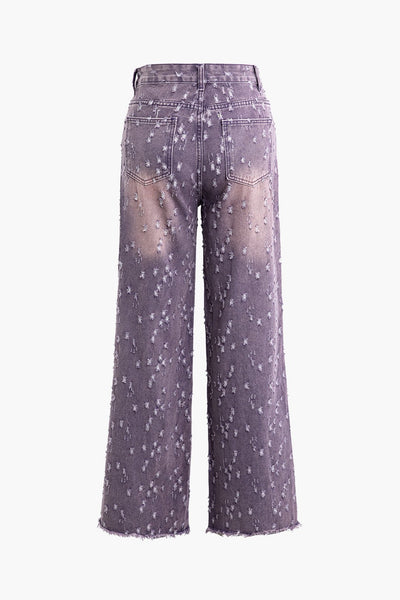Karoline | Verwaschene Wide-Leg-Jeans