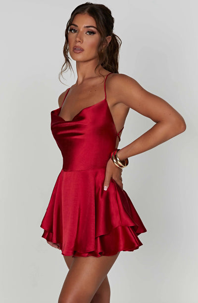 Emilia | Satin Mini Dress Zendoo.de