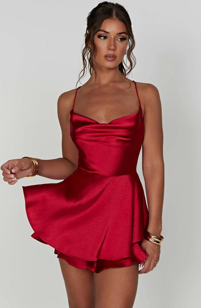 Emilia | Satin Mini Dress Zendoo.de