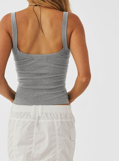 Anke | Lässiges geripptes Tank-Top mit Rundhalsausschnitt