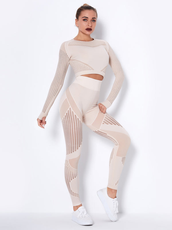 Lea | Nahtloses 2-teiliges Sportset mit Struktur-Design