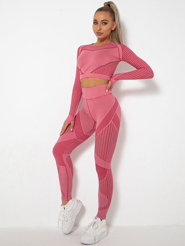 Lea | Nahtloses 2-teiliges Sportset mit Struktur-Design