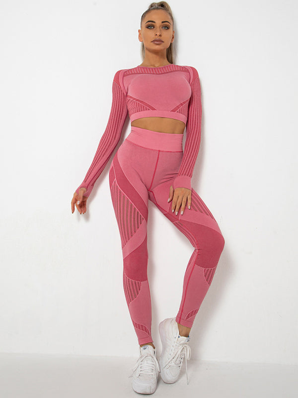 Lea | Nahtloses 2-teiliges Sportset mit Struktur-Design