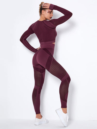 Lea | Nahtloses 2-teiliges Sportset mit Struktur-Design