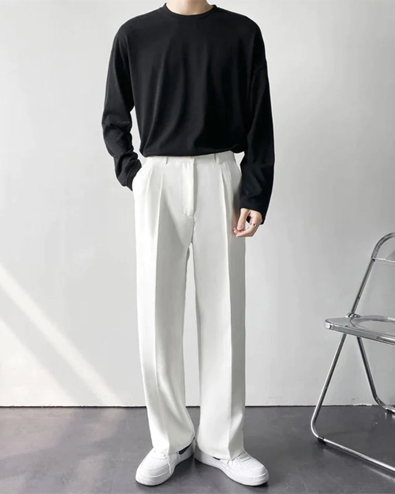Enzo | High-Waist mit weitem Bein Anzughose