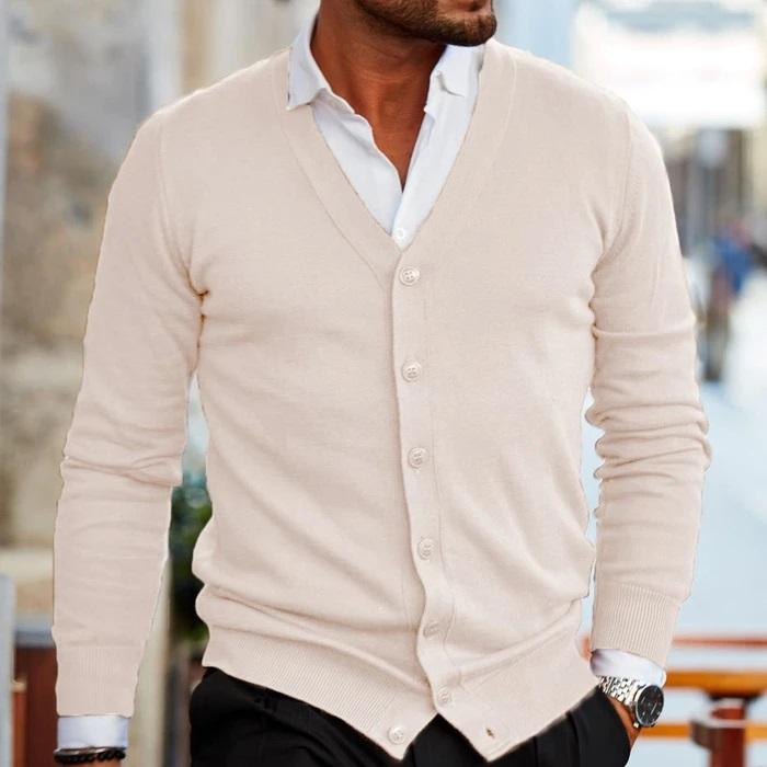 Stefan | Comfort Herren Strickjacke