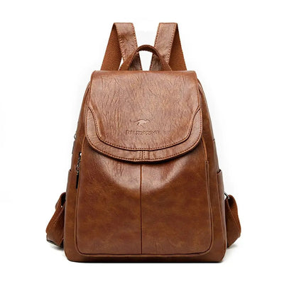 Maya| Anti-Diebstahl Rucksack aus Leder Zendoo.de
