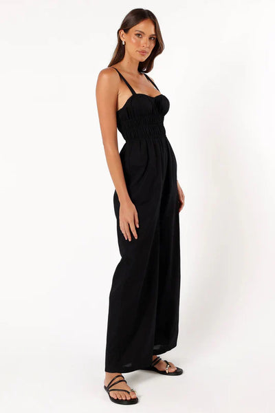 Laura | Eleganter Ärmelloser Jumpsuit mit Weiten Beinen für Frauen