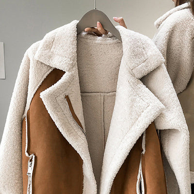 Viktoria | Eleganter Wintermantel aus Wildleder für Damen