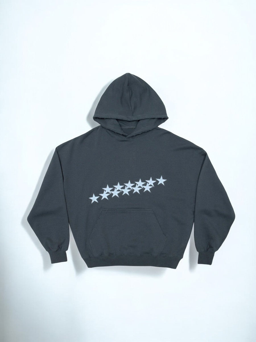 Oversized Damen Hoodie mit Sternen-Print - Streetwear