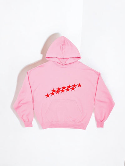 Oversized Damen Hoodie mit Sternen-Print - Streetwear