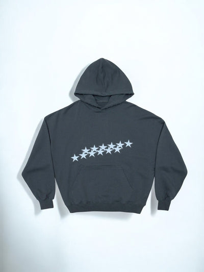 Oversized Damen Hoodie mit Sternen-Print - Streetwear