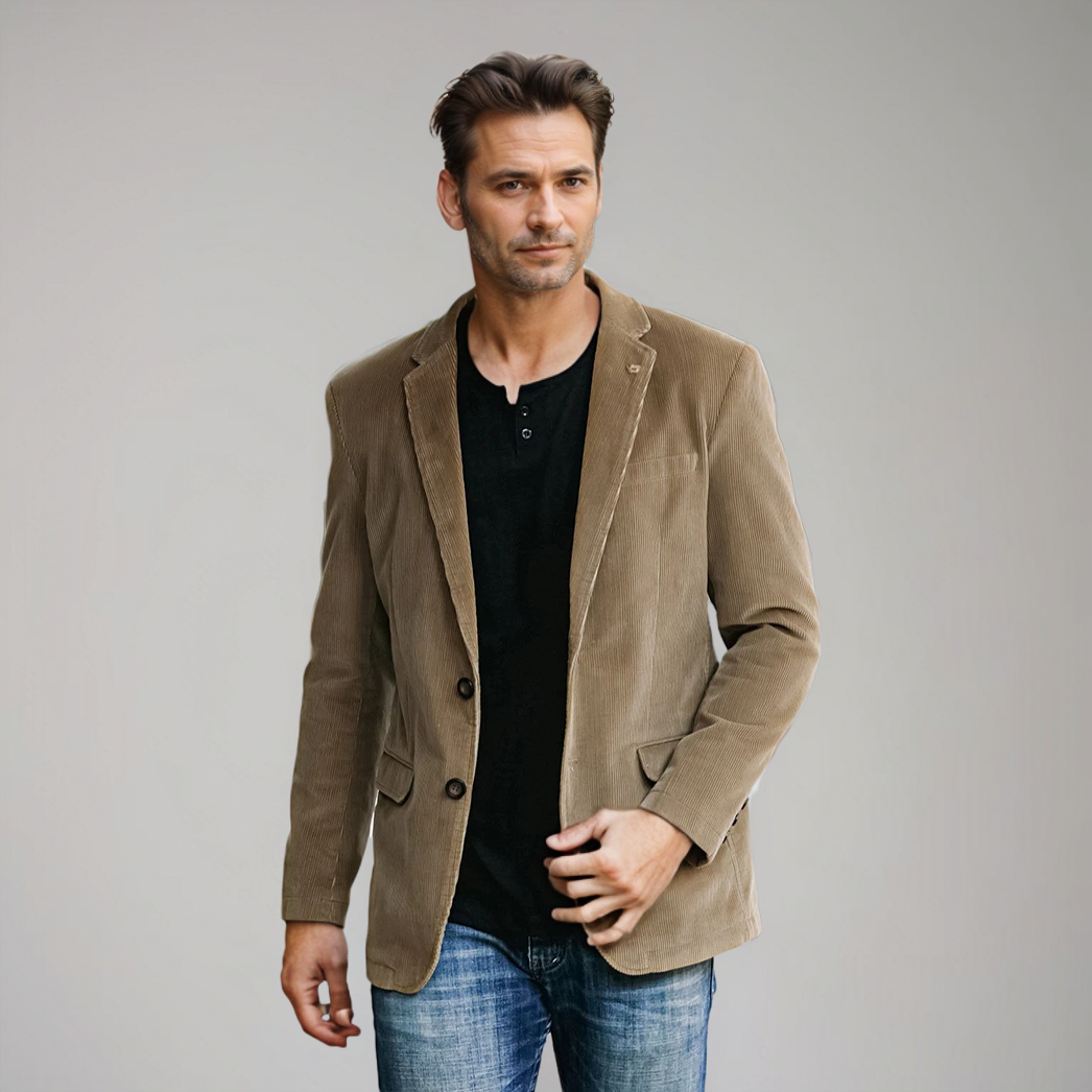 Austin | Cord-Blazer für Herren – Klassische Eleganz in Braun
