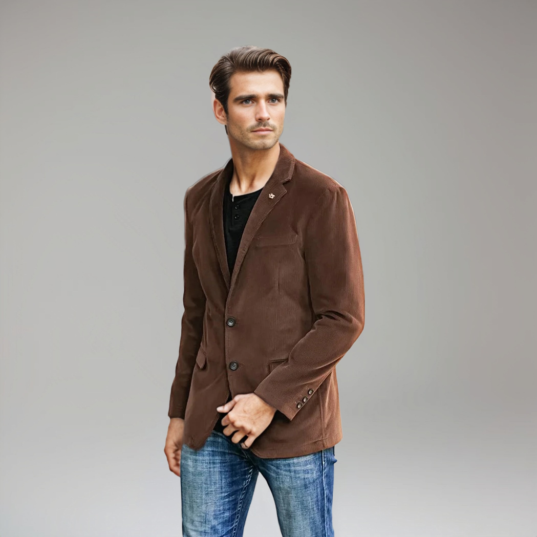Austin | Cord-Blazer für Herren – Klassische Eleganz in Braun