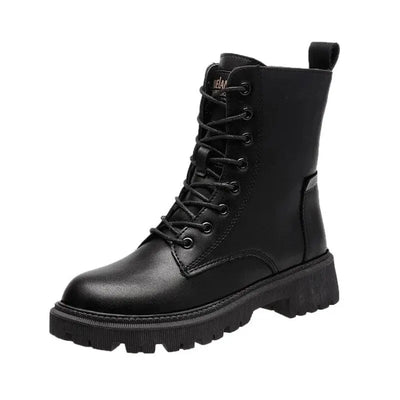 Winterstiefel aus schwarzem Leder - Delphine Zendoo.de