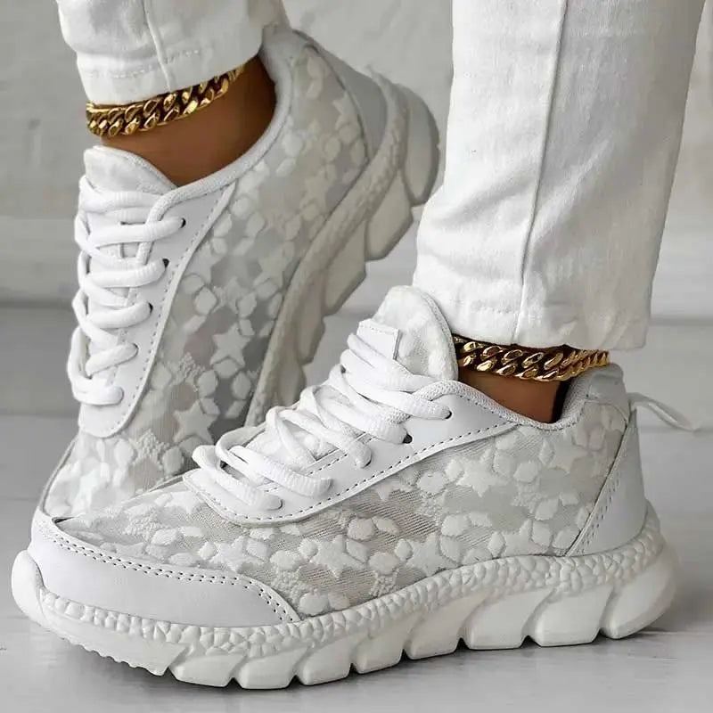 Lena | Atmungsaktive Turnschuhe mit runder Kappe und Schnürsenkeln Zendoo.de