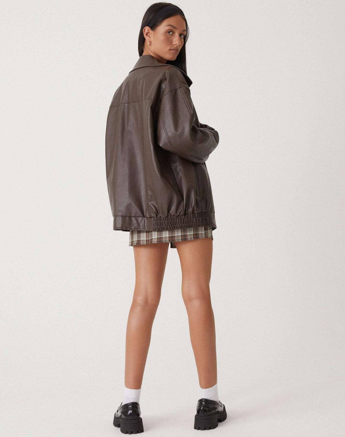 Sophia | Oversized PU-Lederjacke Damen – Modischer Look, Hochwertiges Kunstleder