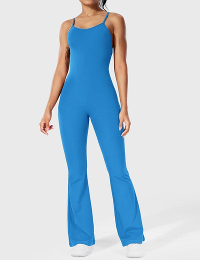 Serafina | Backless Flare Jumpsuit mit verstellbaren Trägern