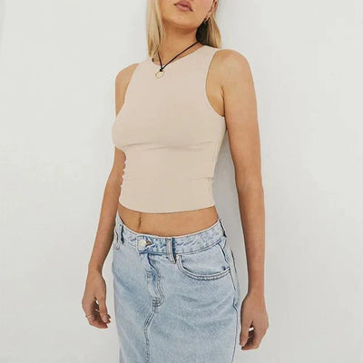 Nadja | Passendes ärmelloses Crop-Top