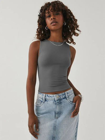 Nadja | Passendes ärmelloses Crop-Top