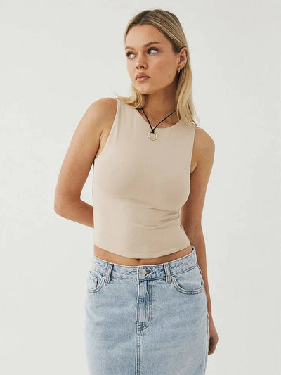 Nadja | Passendes ärmelloses Crop-Top
